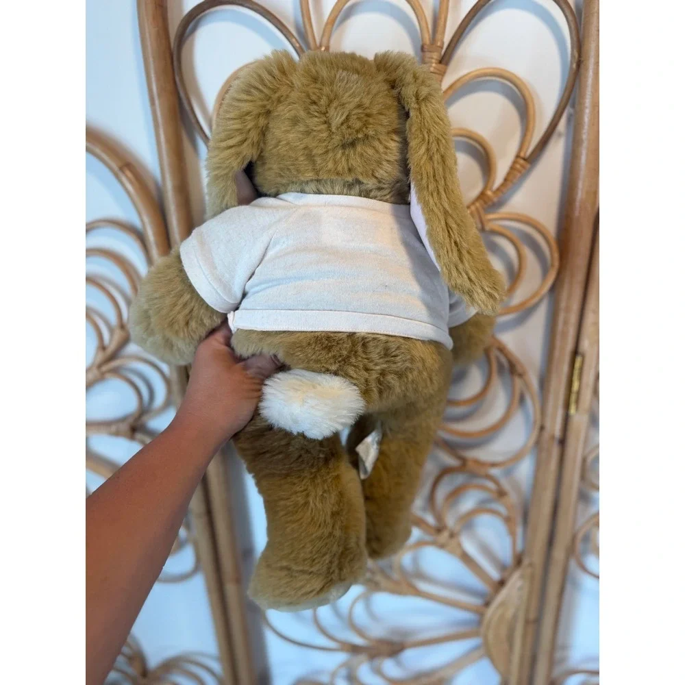 Build‎ a Bear Workshop Brown Bunny Rabbit Plush Stuffed Animal White T Shirt